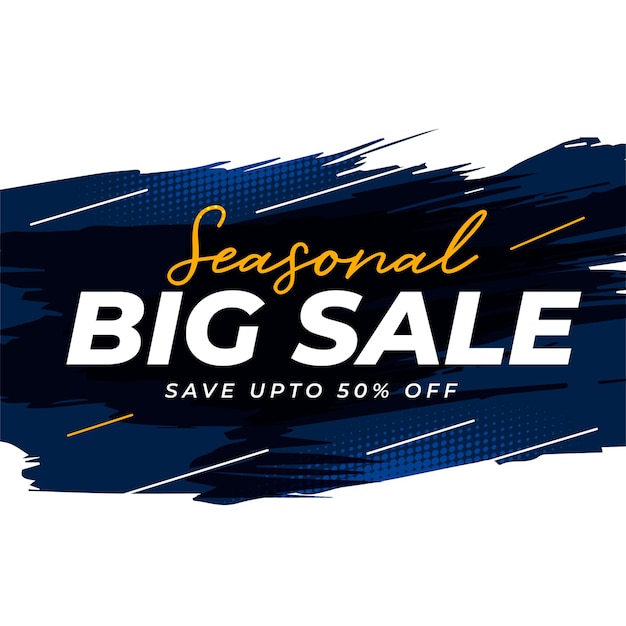 Free vector seasonal big sale  template