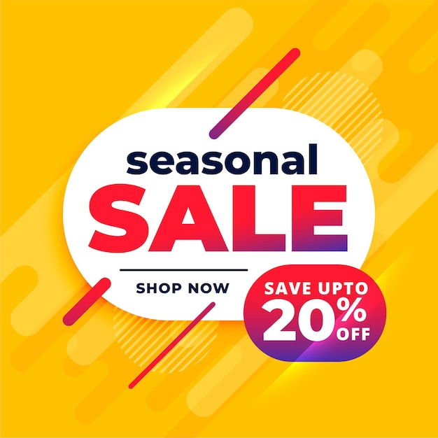 Seasonal sale abstract yellow  