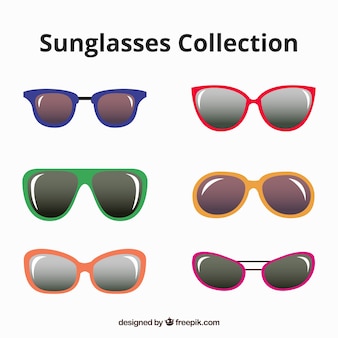 Seasonal sunglasses collection in flat syle