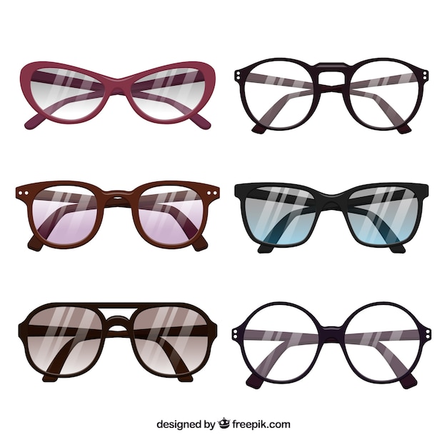 Seasonal sunglasses collection in flat syle