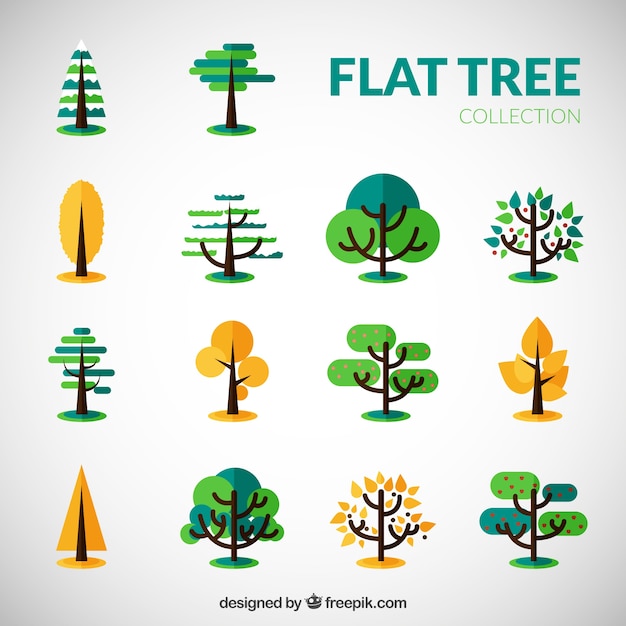 Free vector seasonal tree collection