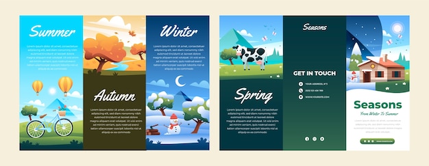 Seasons gradient banner set