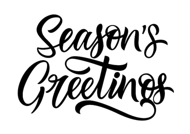 Seasons greetings lettering