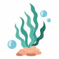 Free vector seaweed sealife plant