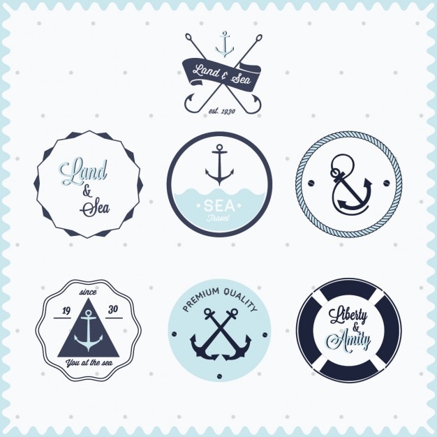 Free vector seaworthy badges