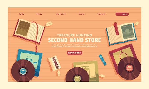 Second hand shop template design