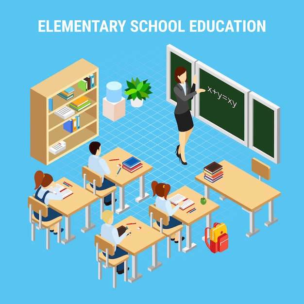 Secondary school education illustration