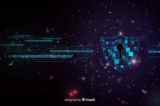 Secure abstract technology background