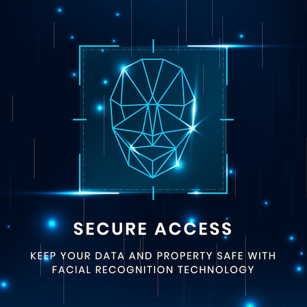 Secure access technology template with face recognition scan