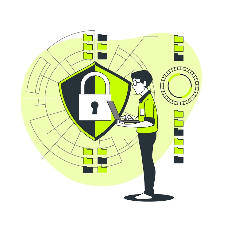 Free Vector secure data concept illustration