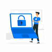 Free vector secure data concept illustration