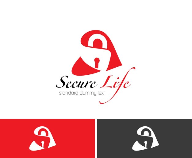 Безопасный векторный дизайн логотипа Life.