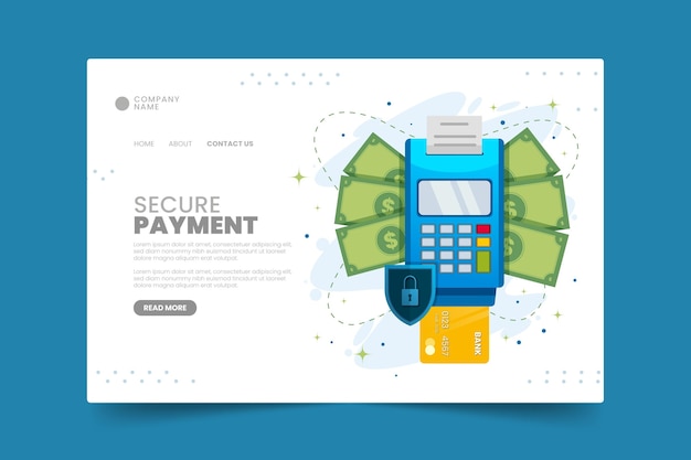 Secure payment landing page template