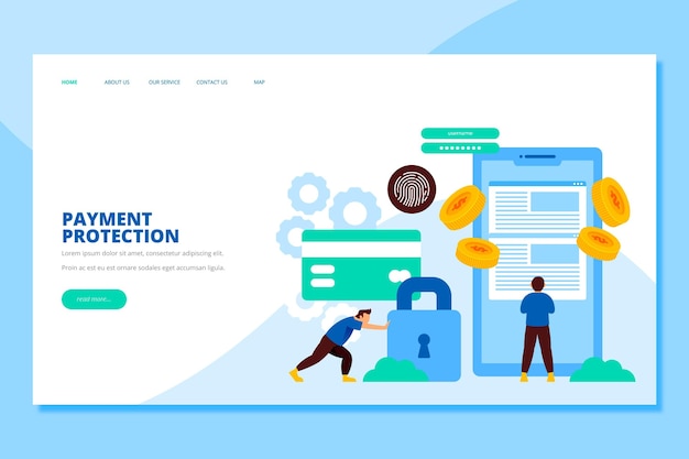 Secure payment landing page theme