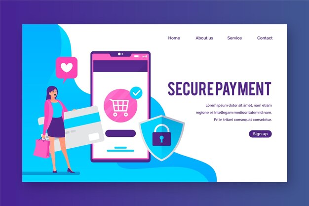 Secure payment landing page