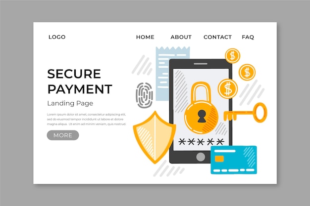 Secure payment landing page