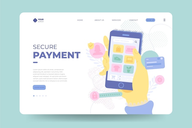 Secure payment landing page