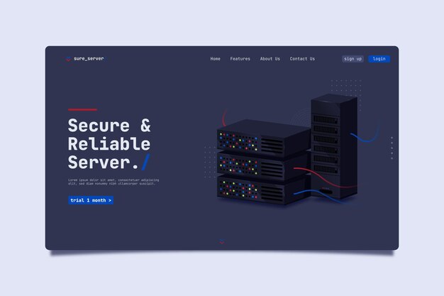 Secure and reliable server landing page