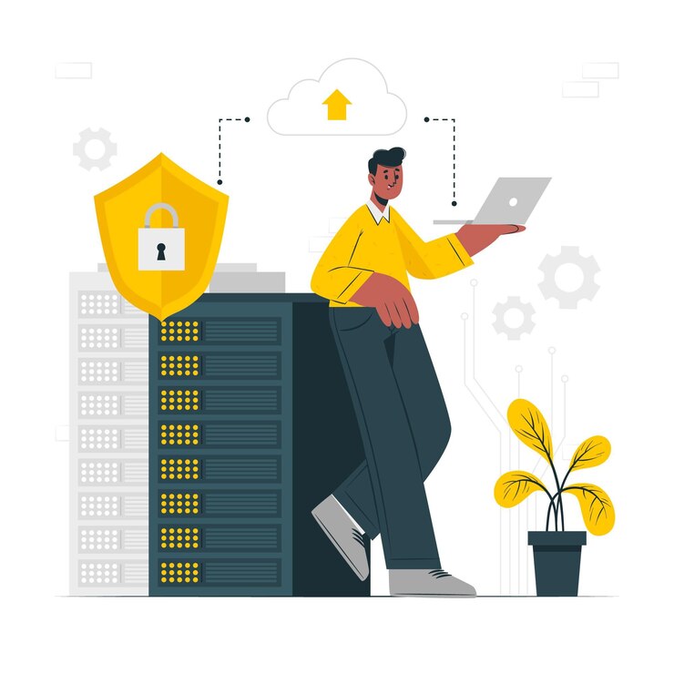 Free Vector secure server concept illustration
