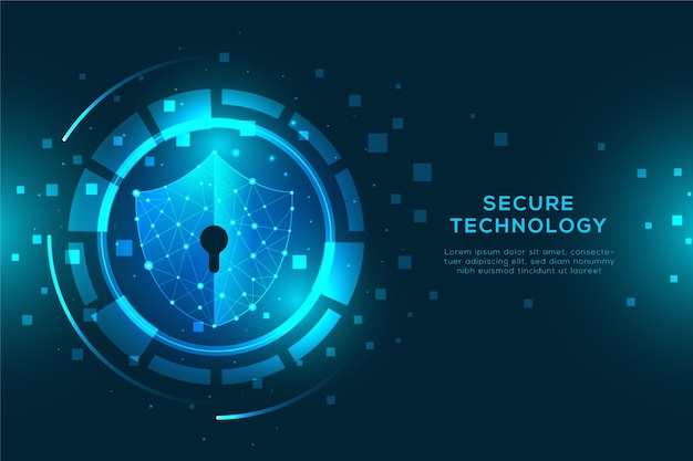 Secure technology background abstract design