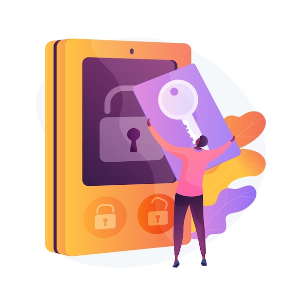 無料ベクター セキュリティアクセスカードの抽象的な概念図