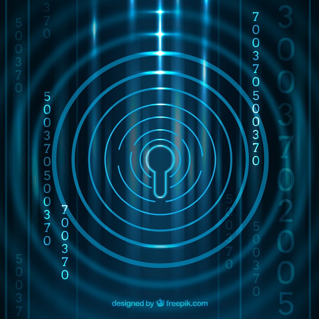 Security background with circles and lock