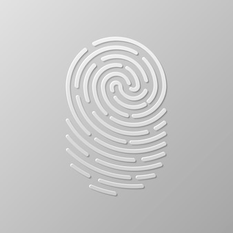 Security fingerprint authentication. finger identity, technology biometric illustration. fingerprint template.