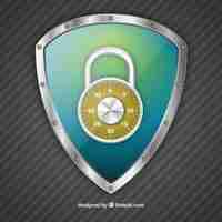 Free vector security shield