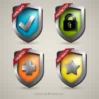 Free vector security shields