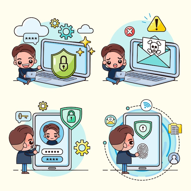 Системы безопасности на компьютерах и мобильных устройствах защищают данные и их использование от хакеров и воров.