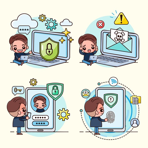 コンピュータとモバイル デバイスのセキュリティ システムは、ハッカーや泥棒からデータと使用を保護します