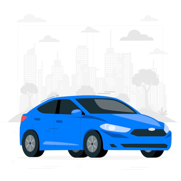 Free vector sedan car concept illustration