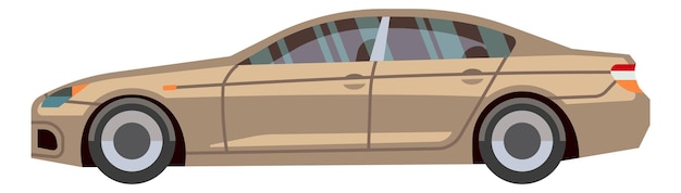 Sedan icon. classic car design in flat style