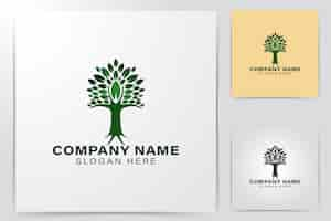 Free vector seed. tree. grown logo ideas. inspiration logo design. template vector illustration. isolated on white background