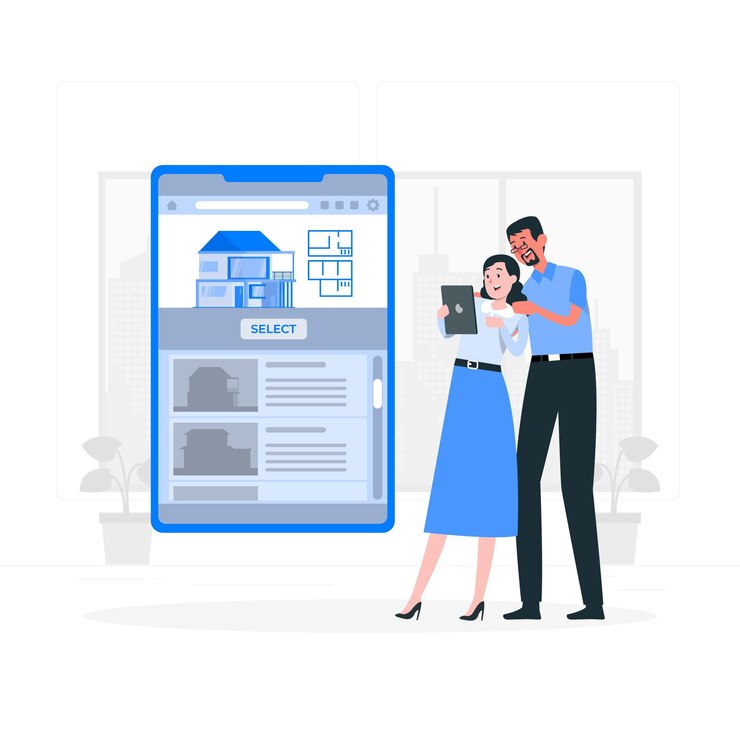 Free Vector select house concept illustration