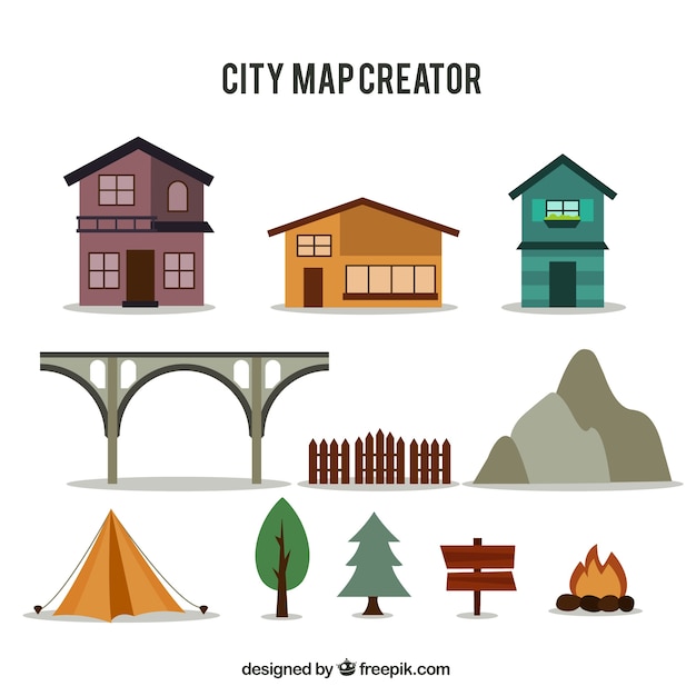 Selecting items to create a map of city