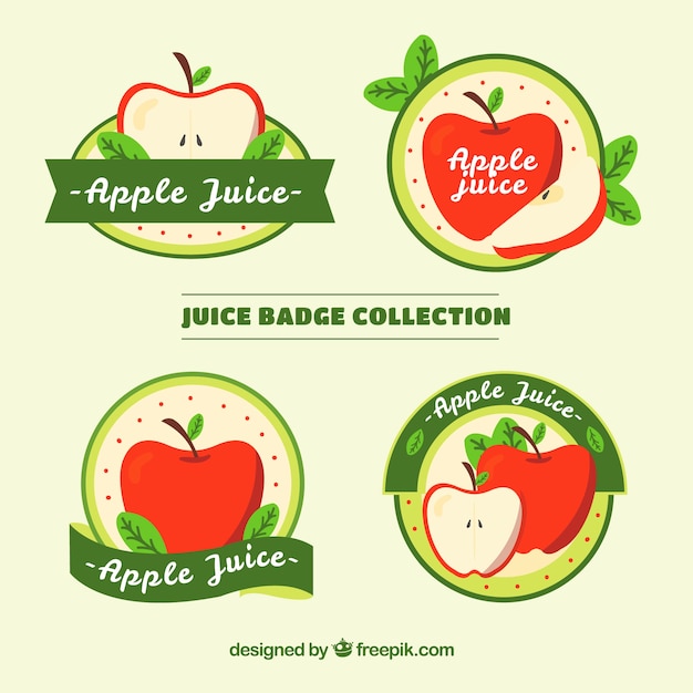 Free vector selection of apple labels