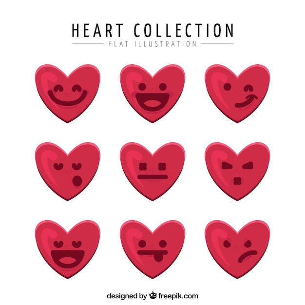 Selection of expressive hearts