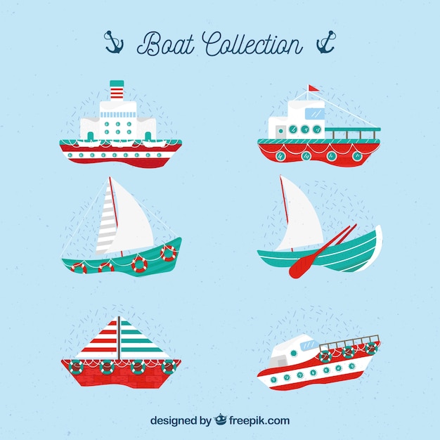 Selection of fantastic boats with red details