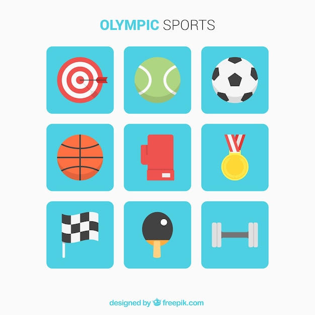 Selection of flat elements for sports