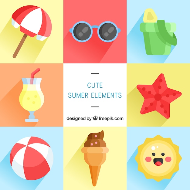 Selection of flat summer objects