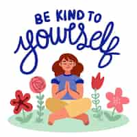 Free vector self care concept