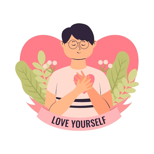 Free vector self care concept