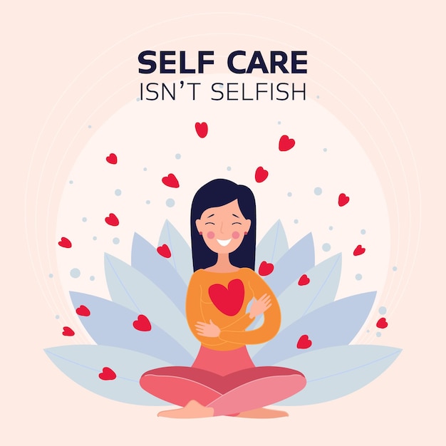 Free vector self care concept
