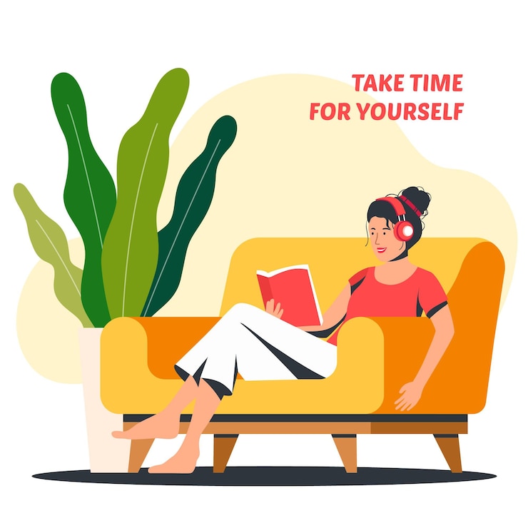 Free Vector self care concept