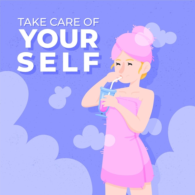 Free vector self care concept