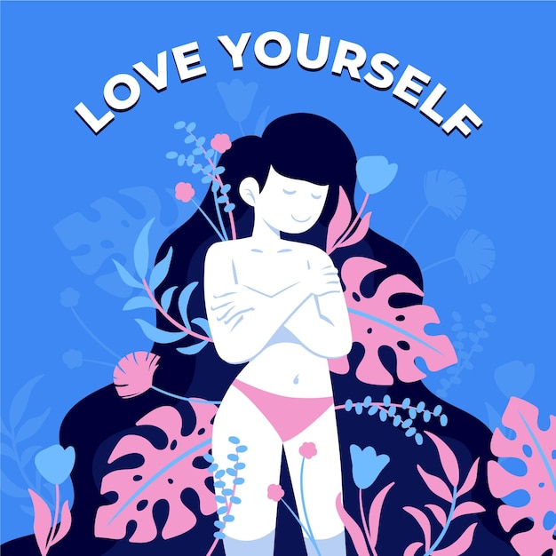 Free vector self care concept