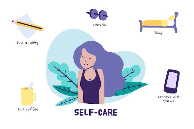 Free vector self care design