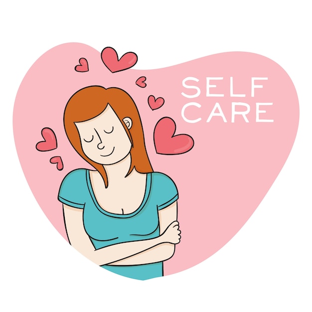 Free vector self care health concept