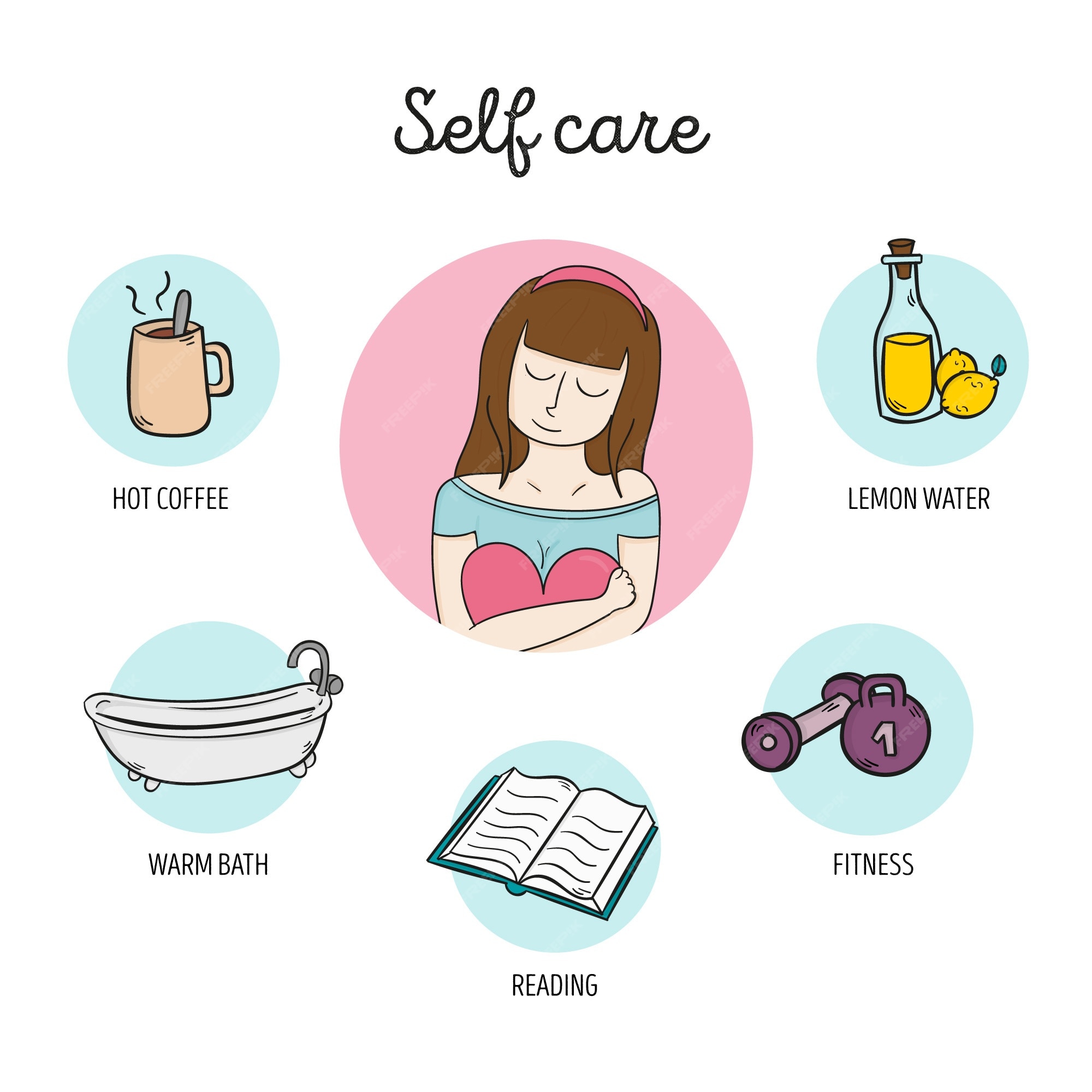 Free Vector | Self care health concept